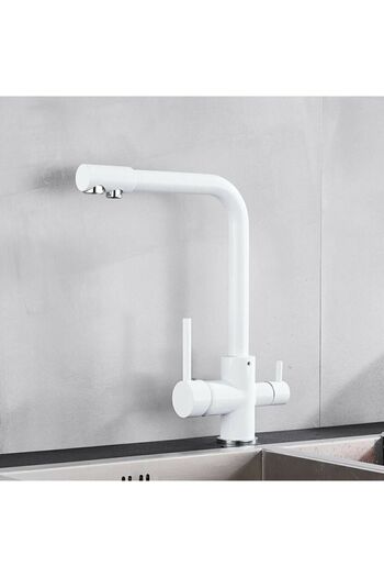 Delux Vi̇osa Armatür 3-Way Purified Water Faucet White (Purified Kitchen Faucet) Sink Faucet