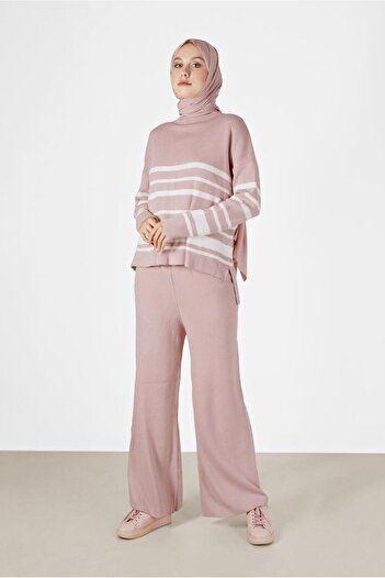 Alvina STRIP DETAILED KNITWEAR DOUBLE SET 42486