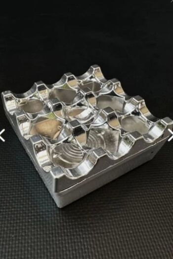 Rotanev Cast Ashtray with Grill Metal Square Ashtray with Lid and Ash Tray Holes