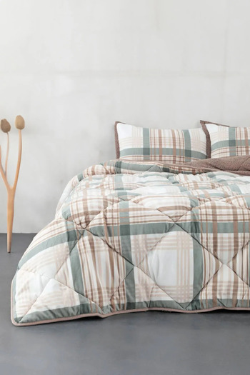 Merinos Comforter Single Duvet Set - Wera Green (Fiber Cream New Product)