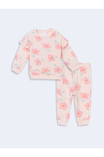 LC Waikiki Lcw Crew Neck Girl's Sweatshirt and Leggings
