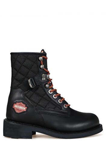 Harley Davidson Μαύρα Δερμάτινα Γυναικεία Μποτάκια
