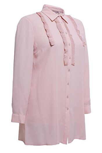 Alvina Plus Size Pleated Detailed Tunic 20401
