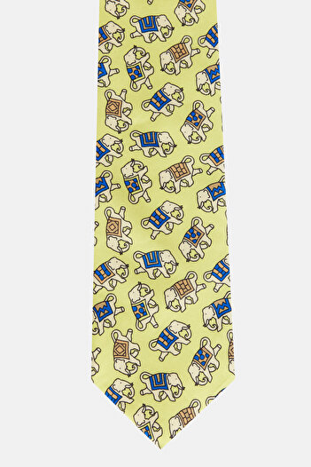 AC&Co / Altınyıldız Classics Men's Yellow Patterned Tie