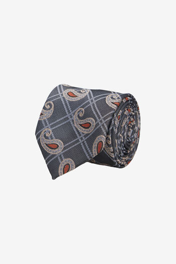 ALTINYILDIZ CLASSICS Men's Anthracite Beige Patterned Anthracite Beige Classic Tie