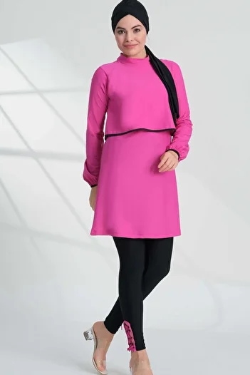 REMSA Sena Fuchsia - Lycra Full Covered Hijab Swimsuit 2238