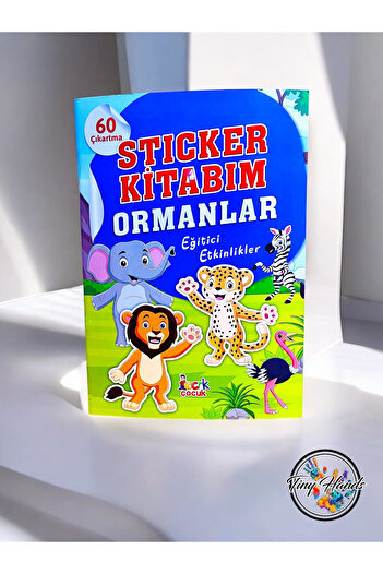 tiny hands My Sticker Activity Book Forest Animals Themed Educational Activity Book with 60 Stickers Preschool
