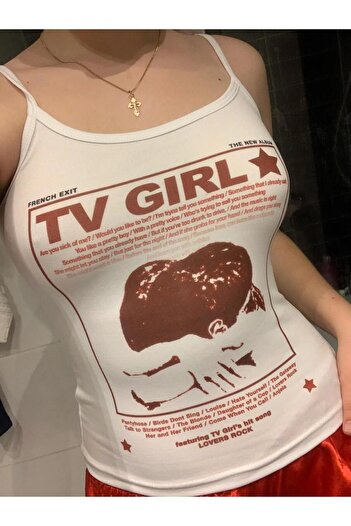 Köstebek Love Star Tv Girl White Strap Body