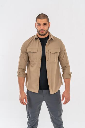 Combat Tactical Outdoor Tactical Shirt - Protection with Zip and Pocket, Swat Summer Shirt - 424