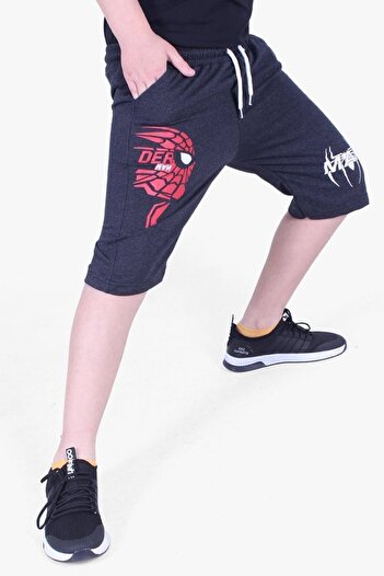 FYK KİDS Printed High Waist Pocket Boy's Capri