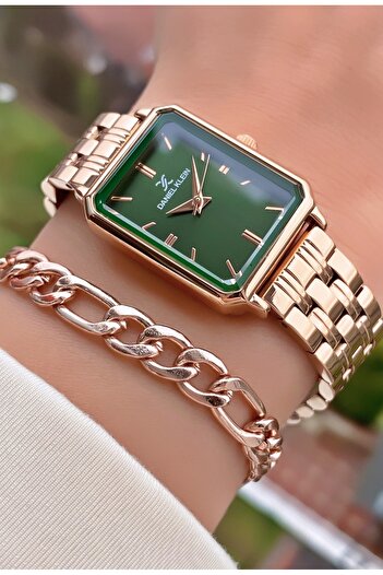Daniel Klein Brand Gold Color Waterproof Women's Wristwatch - With Bracelet Gift