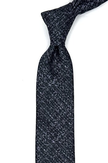 Kravatkolik Sk8017 Model Slim Smoked Sand Patterned Tie