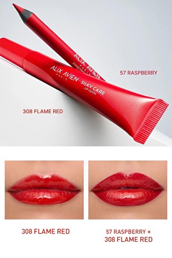 Alix Avien Uzun Süre Kalıcı Suya Dayanıklı Dudak Nemlendiricili Dolgunlaştırıcı Lipgloss ve Lipliner Seti 03