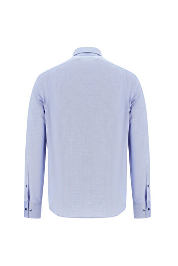 Abdullah Kiğılı Смугаста сорочка Slim Fit з бавовни - довгі рукави