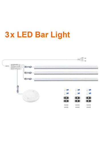 Choice Eu Power Plug 50cm White 3 Pcs Set Motion Touch Sensor Led Lights Wireless Light Penetrable Wood Alu
