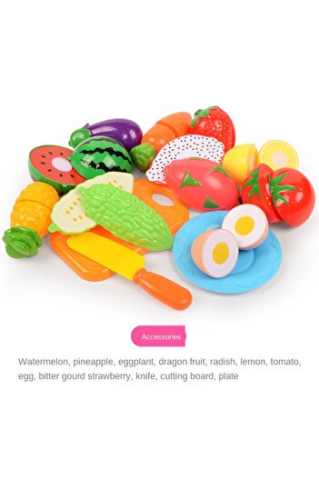 Choice 13 set 6/10/13/24Pcs Kitchen Fun Cutting Fruits and Vegetables Food Play House Set Puzzle Education