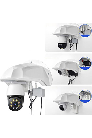 Choice White Protective Covers Shield Wall Waterproof Rainproof Cover Turret Dome Cameras Protection Box Se
