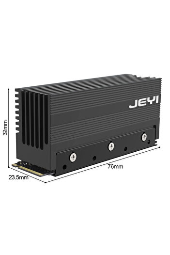 JEYI مبرد مشتت حرارة Finscold IceGlacier M.2 2280 SSD، مشتت حراري حراري من الألومنيوم عالي التحمل، Pas