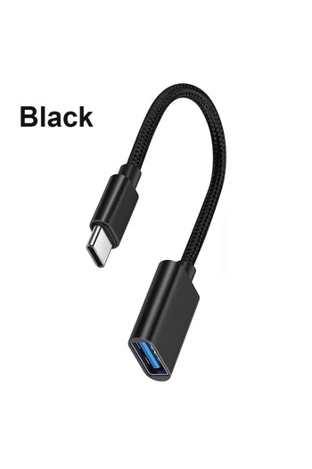 Choice 1 قطعة كابل محول OTG من النوع C باللون الأسود من USB إلى موصل محول من النوع C لهاتف Xiaomi Samsung S20 Huawei
