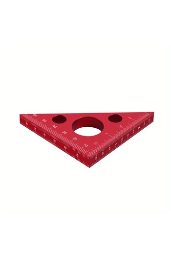 Choice1 Red Aluminum Right Angle Ruler Woodworking Ruler Triangle Ruler Scales Machinist Carpenter's Square