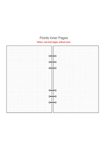 Choice A6 Point A5 A6A7 45 Sheets Loose Leaf Notebook Refill Spiral Binder Inner Page Weekly Monthly To Do