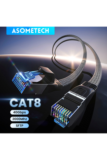Choice كابل إيثرنت CAT 8 بطول 8 أمتار بسرعة 40 جيجابت في الثانية للألعاب بسرعة عالية 2000 ميجاهرتز SSTP Cat 8 Ethernet سلك شبكة RJ45 لـ P