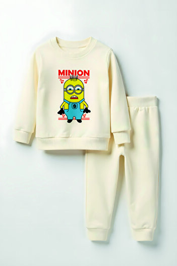 MYADA Unisex Minions Printed Bottom Top Kids Suit 23400