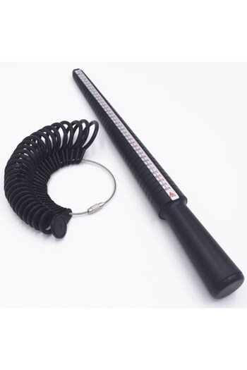Choice Black One Set Jewellery Tools Ring Size Mandrel Stick Finger Gauge Ring Sizer Measuring Jewelry Tool