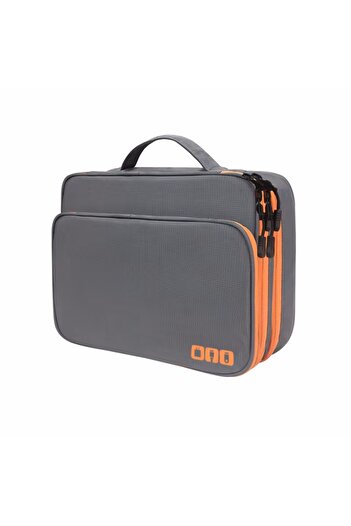Choice Grey Multi Layer Cable Storage Bag, Electronic Accessories Organizer, Portable Travel Cable Organize