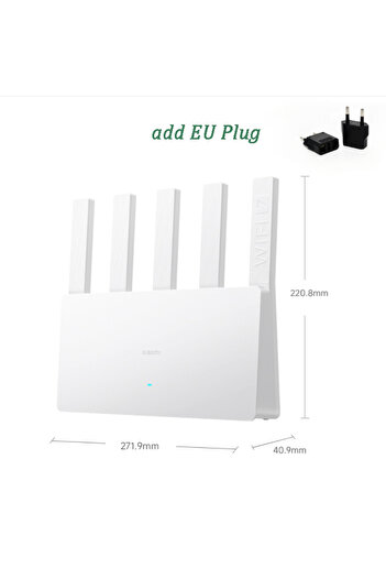 Choice إضافة محول الاتحاد الأوروبي لجهاز التوجيه XIAOMI BE5000 WiFi 7 بسرعة 5011 ميجابت في الثانية و2.4 جيجاهرتز/2.5 جيجاهرتز ومنفذ شبكة وذاكرة 512 ميجابايت ونطاق ترددي واسع مزدوج