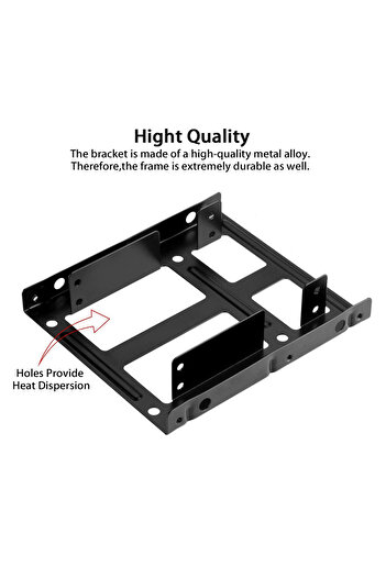 Choice Metal Dual 2.5" To 3.5" Hard Drive Bay Mounting Bracket - 2 X 2.5" To 3.5" HDD / SSD Mounting Bra...