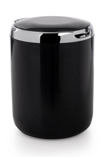 Prima Nova Pacific 3 Lt Trash Can Plastic Lid Black