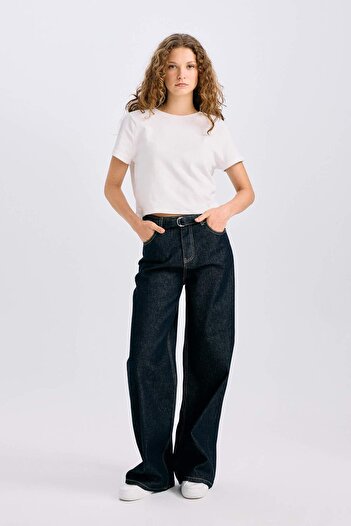 DeFacto High Waist Wide Leg Long Jeans - Wide Leg Fit E1005Ax24Wn