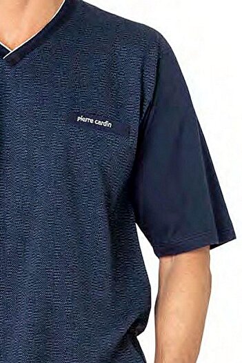 Pierre Cardin 6089 Men's Short Sleeve 3-Piece Jacquard Pajamas Set-Saks