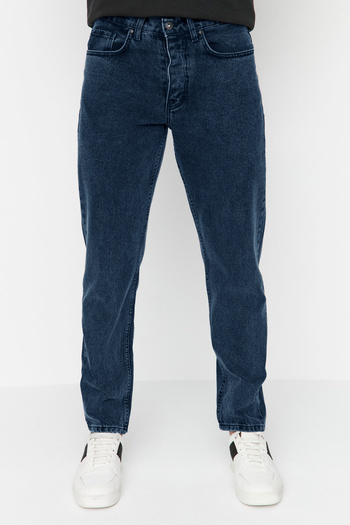 Trendyol Collection Sötétkék 100% pamut Essential Fit Jeans farmer nadrág TMNAW23JE00104
