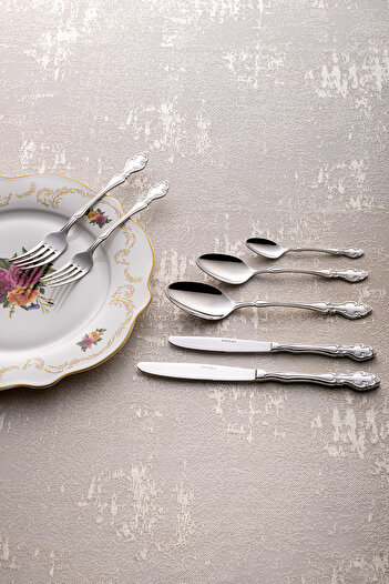 Emsan Royal 84 Pieces - Luxury Spoon Knife Set for 12