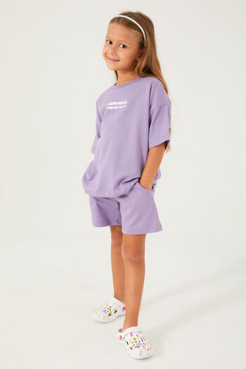 Rolypoly Girl's purple shorts set