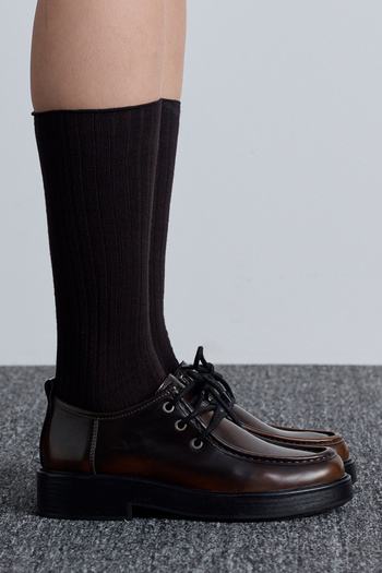 Manuka Bitter Brown Fitted Long Socks