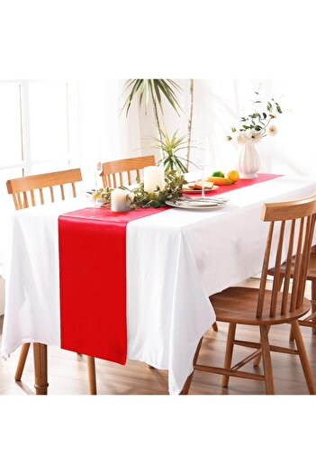 EVYA 40X140 cm Glossy 100% Satin Runner - Special Day Presentation, Stain-Proof American Service