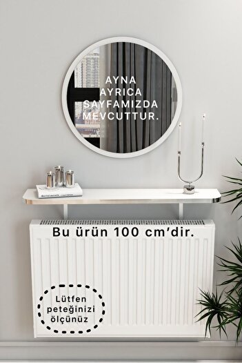 TALAŞTOZUM Petek Üstü Tak Çıkar , Uçan Raf & Dresuar Duvar Montajsız Oval Kesim 100 Cm