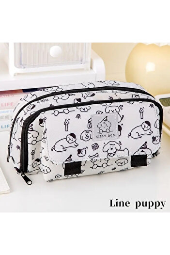 SYNOPE Cartoon Pattern Cute Wide Large Capacity Pencil Case Pen Holder Pencil Makeup Bag