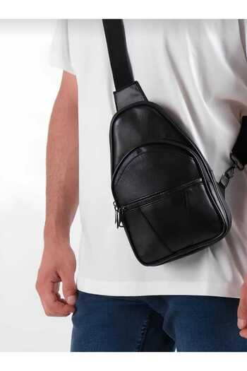 Liva Genuine Leather Cross Strap Chest and Shoulder Bag Body Bag