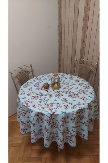 gonk Round, Duck (Liquid Pusher, Stain-Resistant) Fabric, Tablecloth