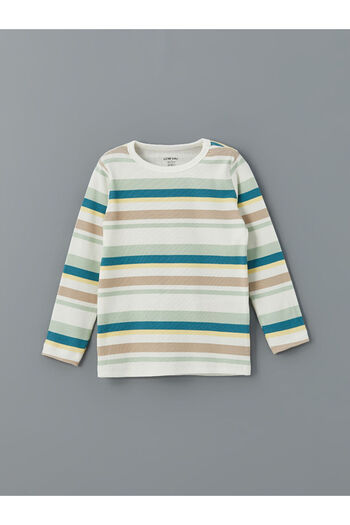 LC Waikiki Lcw Baby Crew Neck Striped Baby Boy Pajamas Set