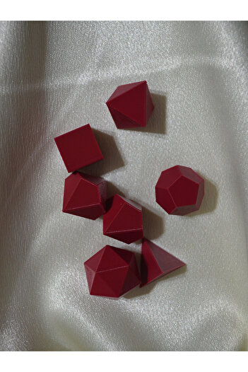 DiceLand 3D PLA Baskı Dungeons & Dragons DnD FRP Blank Sayısız Zar Seti