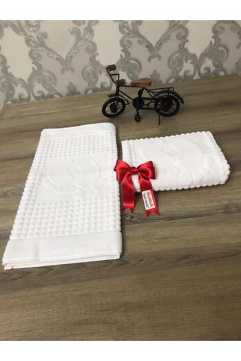 Özdilek White Bath Foot Towel - Pack of 2
