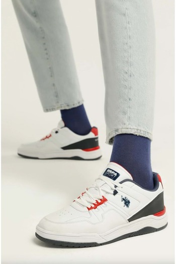 U.S. Polo Assn. Η.Π.Α. Polo Assn. Athena Sneaker Ανδρικά Αθλητικά Παπούτσια ΛΕΥΚΟ