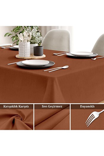 Evim Canvas Tile Liquid Proof Stain Resistant Tablecloth
