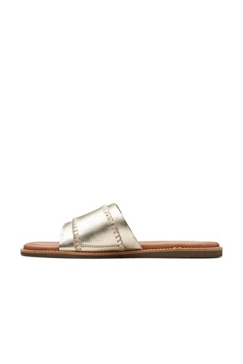 CLARKS Gold-colored Genuine leather Sandals For Womens