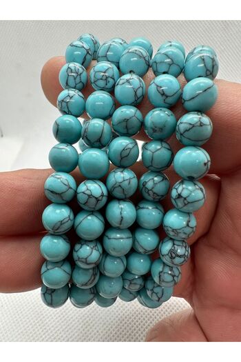 grs oyuncak Natural Turquoise 8mm Bracelet 1 Piece